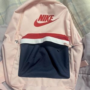 New, never used, pastel pink Nike backpack adult size